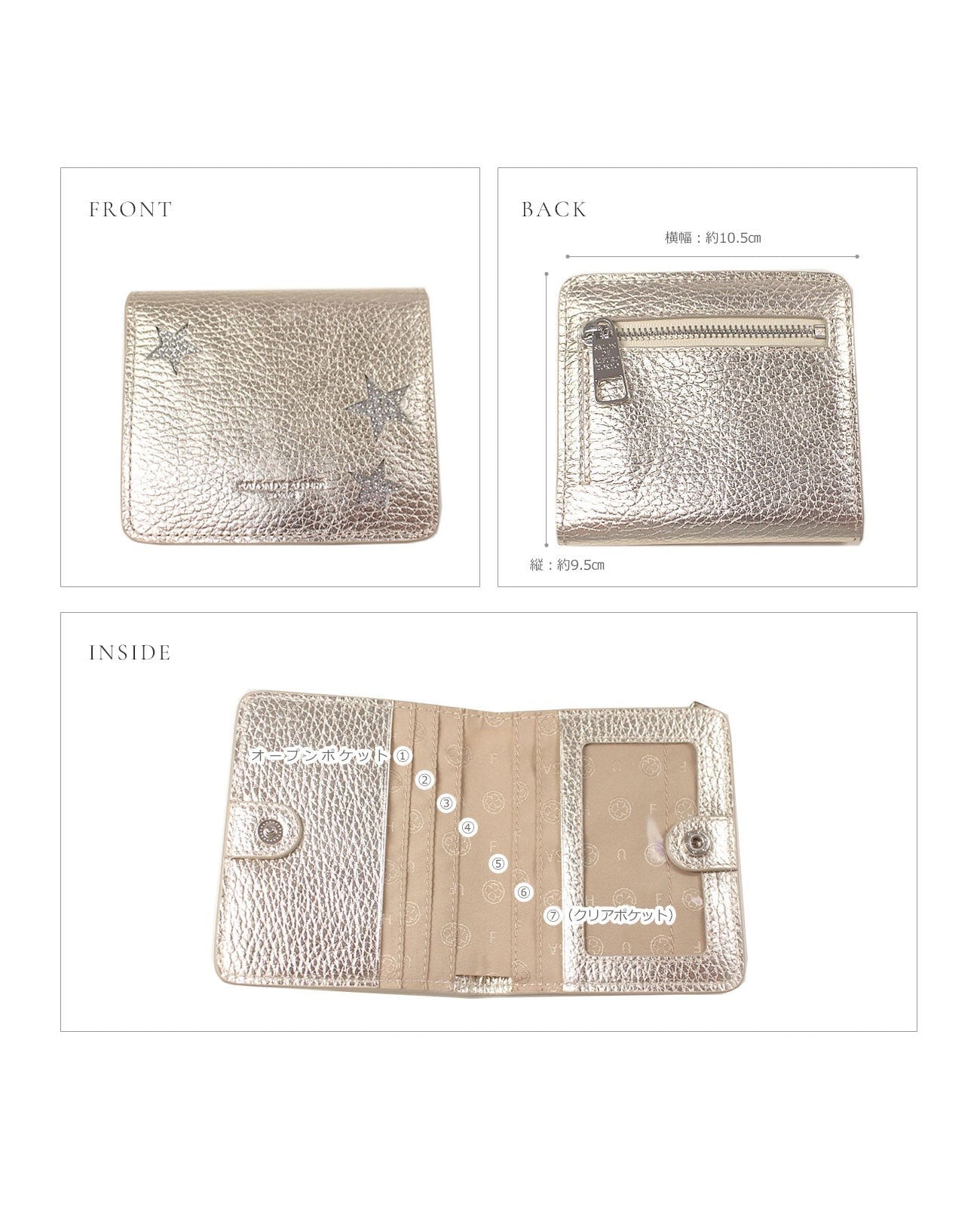 Three Star Micro Bifold Wallet 1395
