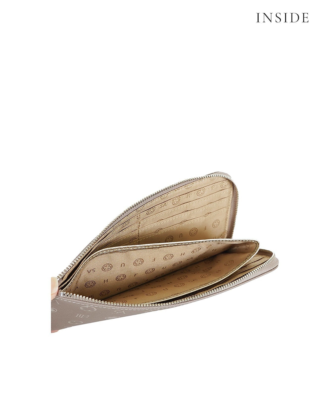 Apple Leather Monogram L-shaped Long Wallet 1412-ap