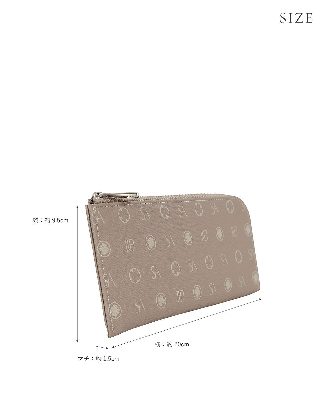 Apple Leather Monogram L-shaped Long Wallet 1412-ap