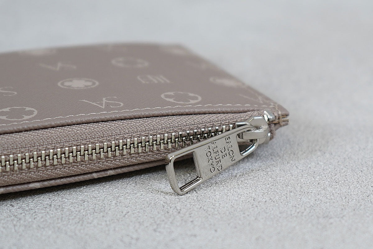 Apple Leather Monogram L-shaped Long Wallet 1412-ap