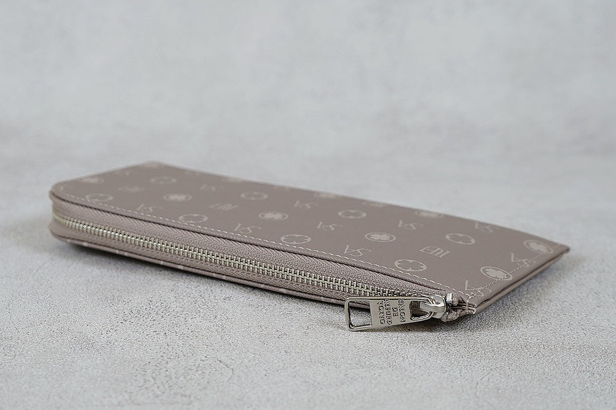 Apple Leather Monogram L-shaped Long Wallet 1412-ap