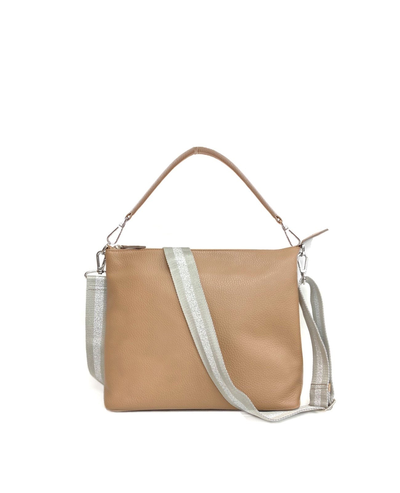 Horizontal Pochette with Leather Handle, M size 1413-set