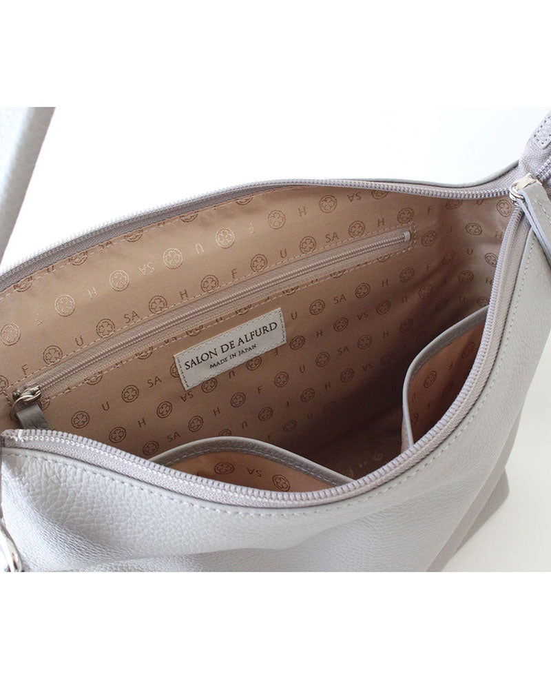 Horizontal Pochette with Leather Handle, M size 1413-set