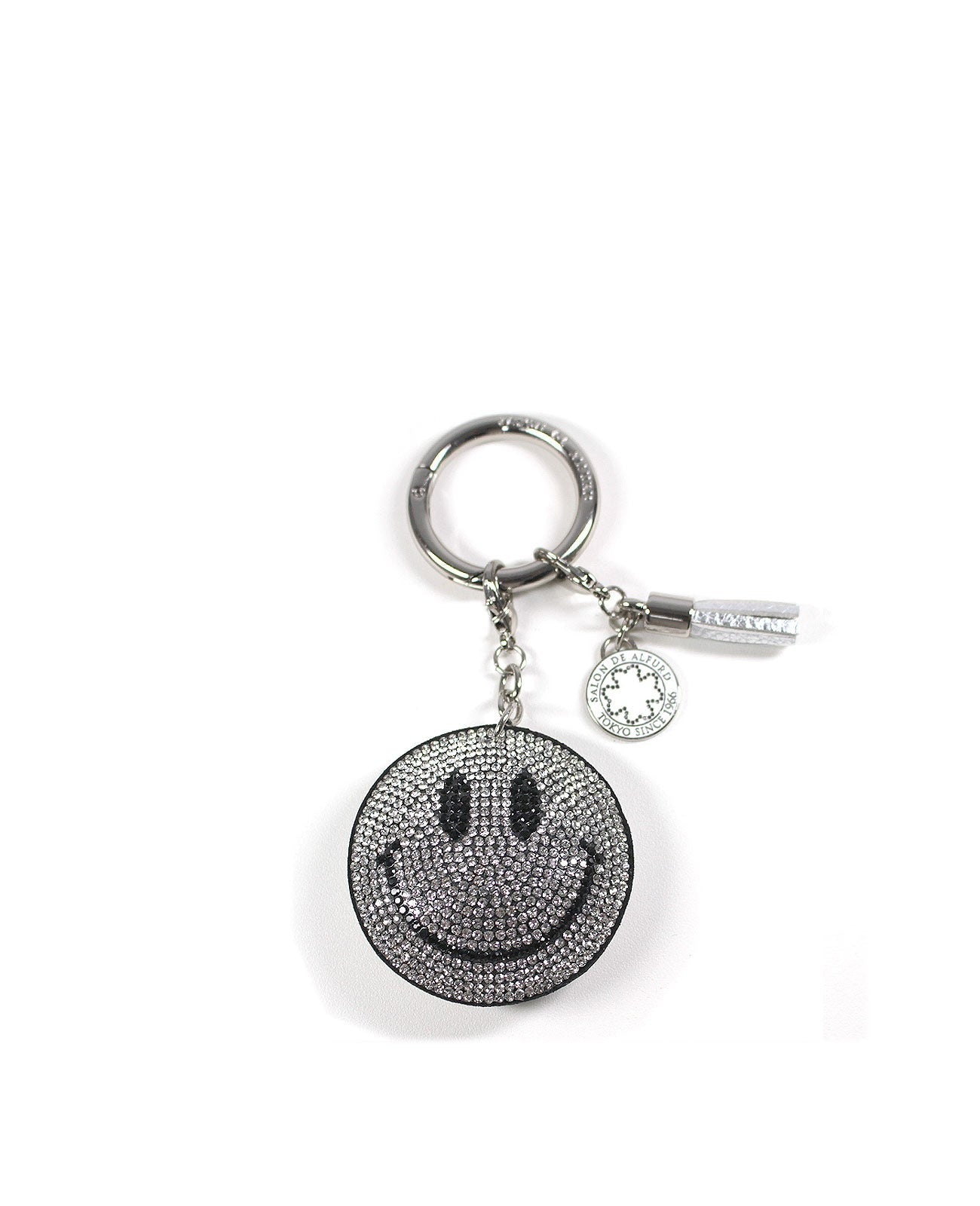 Smile Rhinestone (Crystal) Charm with Tassel & Clover 1427