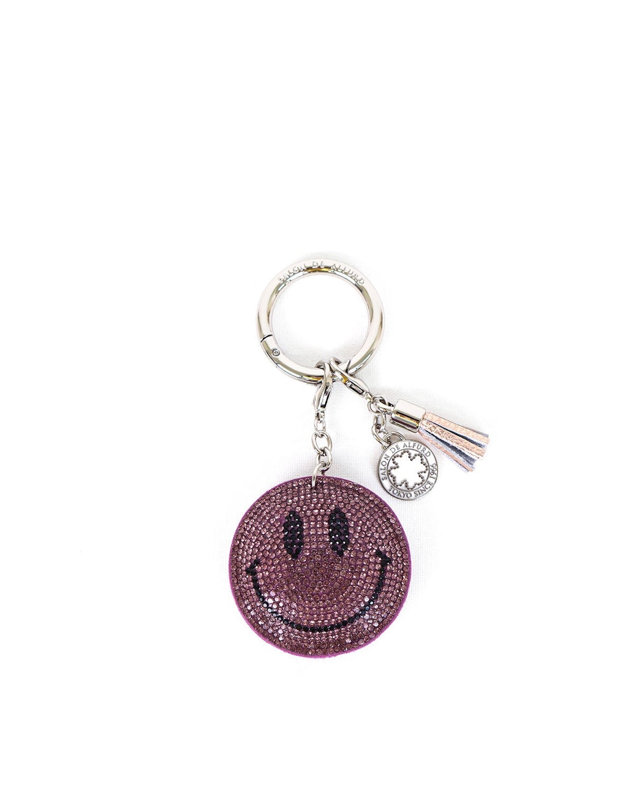 Smile Rhinestone (Crystal) Charm with Tassel & Clover 1427