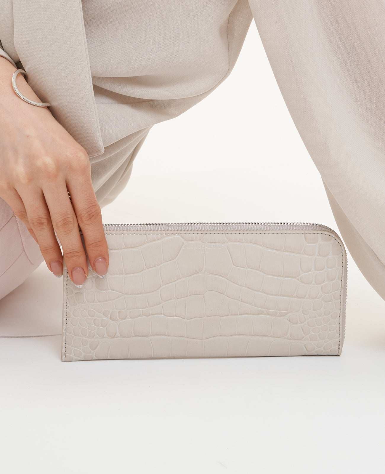 Carry L-shaped Long Wallet, Italian Croco Embossed Leather Edition 1572