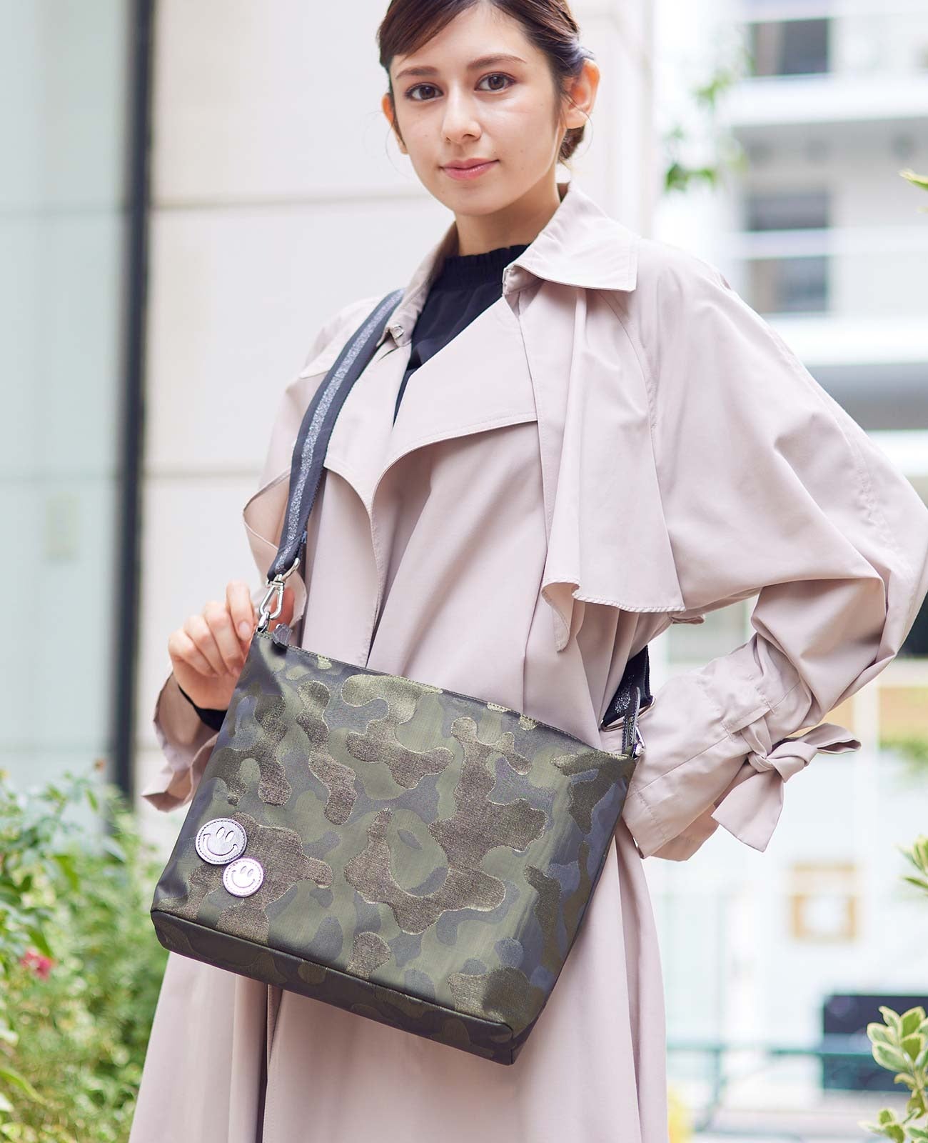 Smile Glitter Camouflage Horizontal Pochette M size 1622