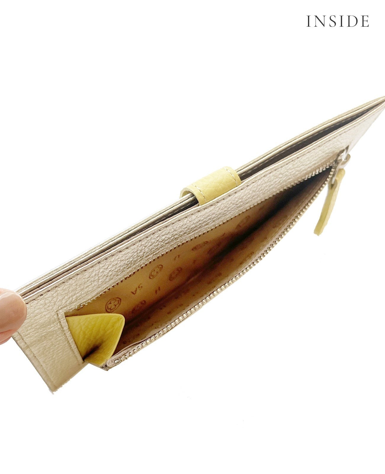 Fragment Wallet With Flap, Italian Shrink Embossed Leather Edition 1720-it
