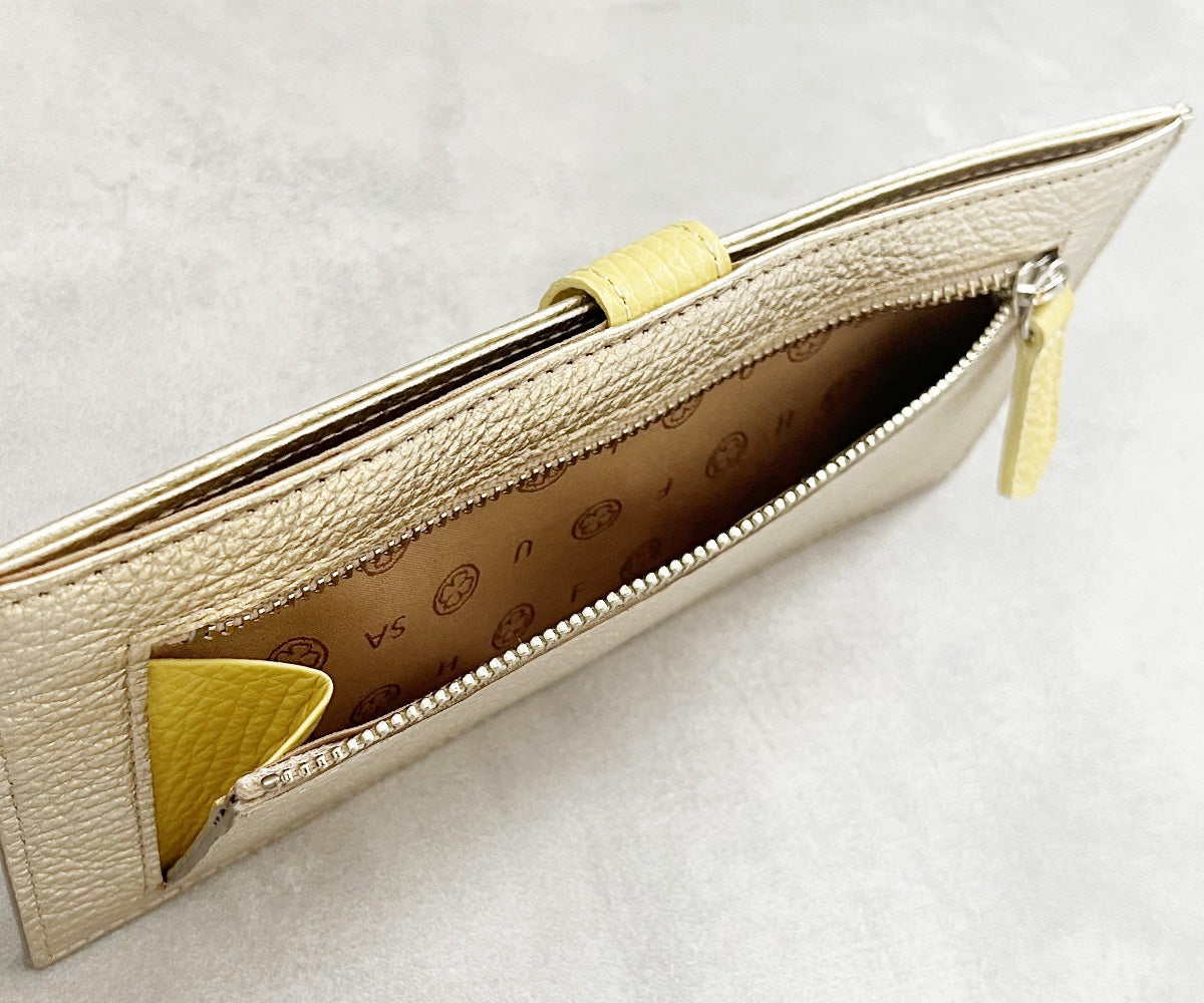 Fragment Wallet With Flap, Italian Shrink Embossed Leather Edition 1720-it