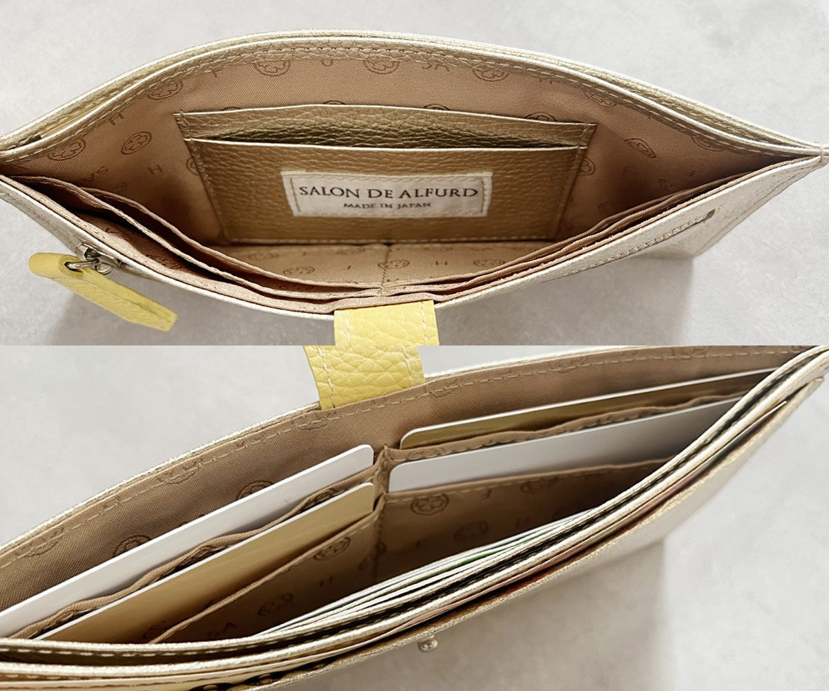 Fragment Wallet With Flap, Italian Shrink Embossed Leather Edition 1720-it