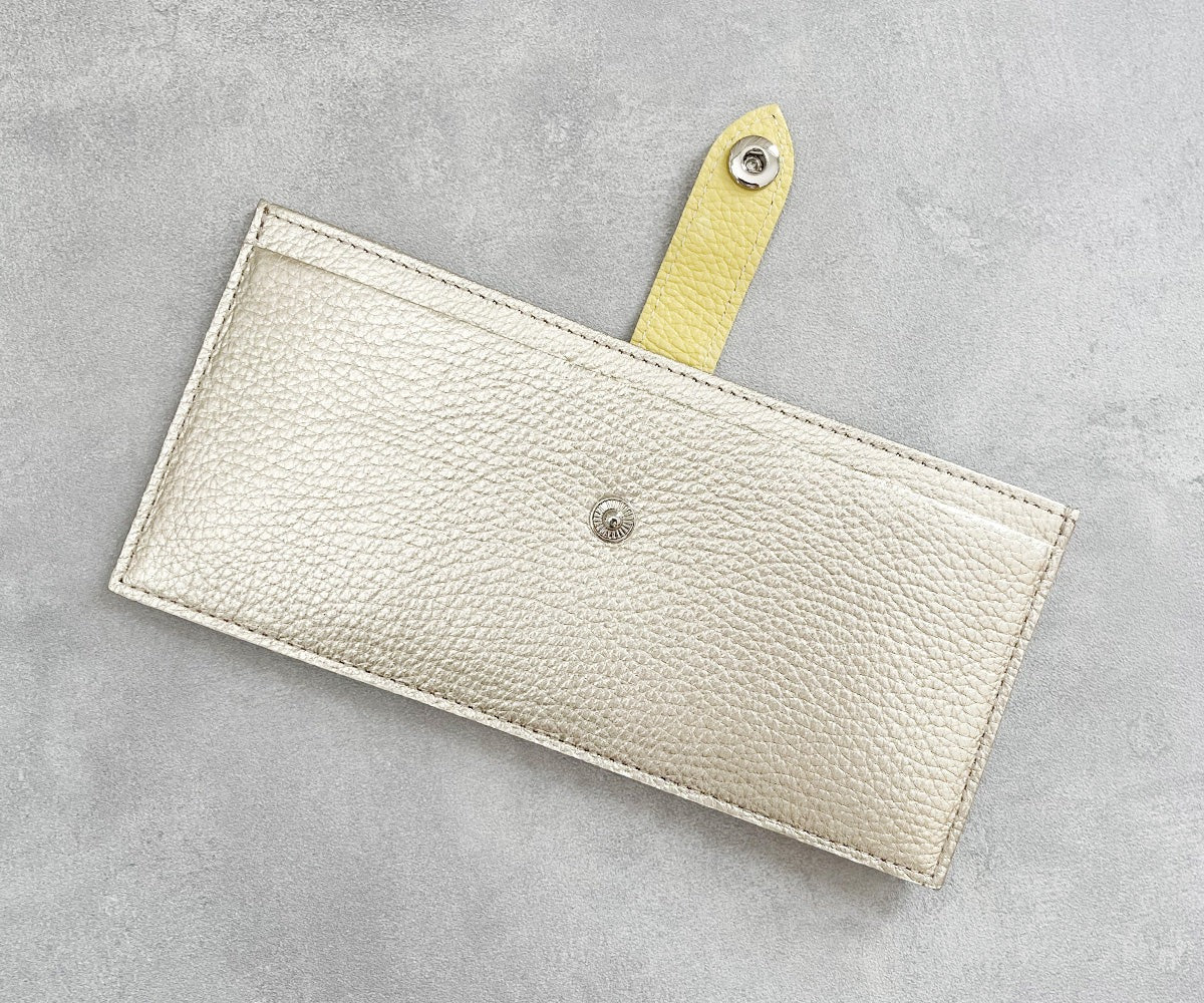 Fragment Wallet With Flap, Italian Shrink Embossed Leather Edition 1720-it