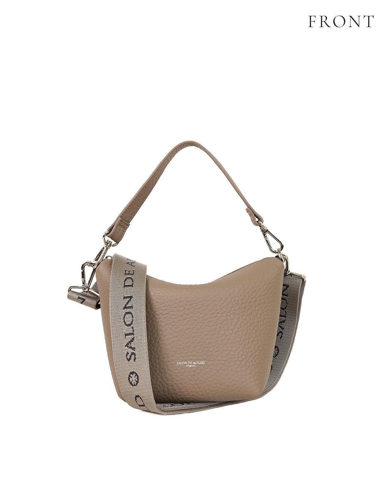 Barque 2-way Pochette, Shrink-type embossed double-faced leather Ver. 1723-wf