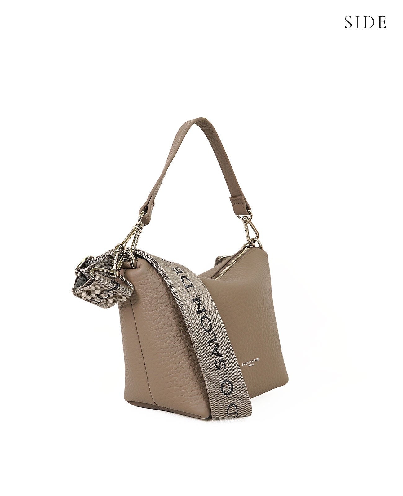 Barque 2-way Pochette, Shrink-type embossed double-faced leather Ver. 1723-wf