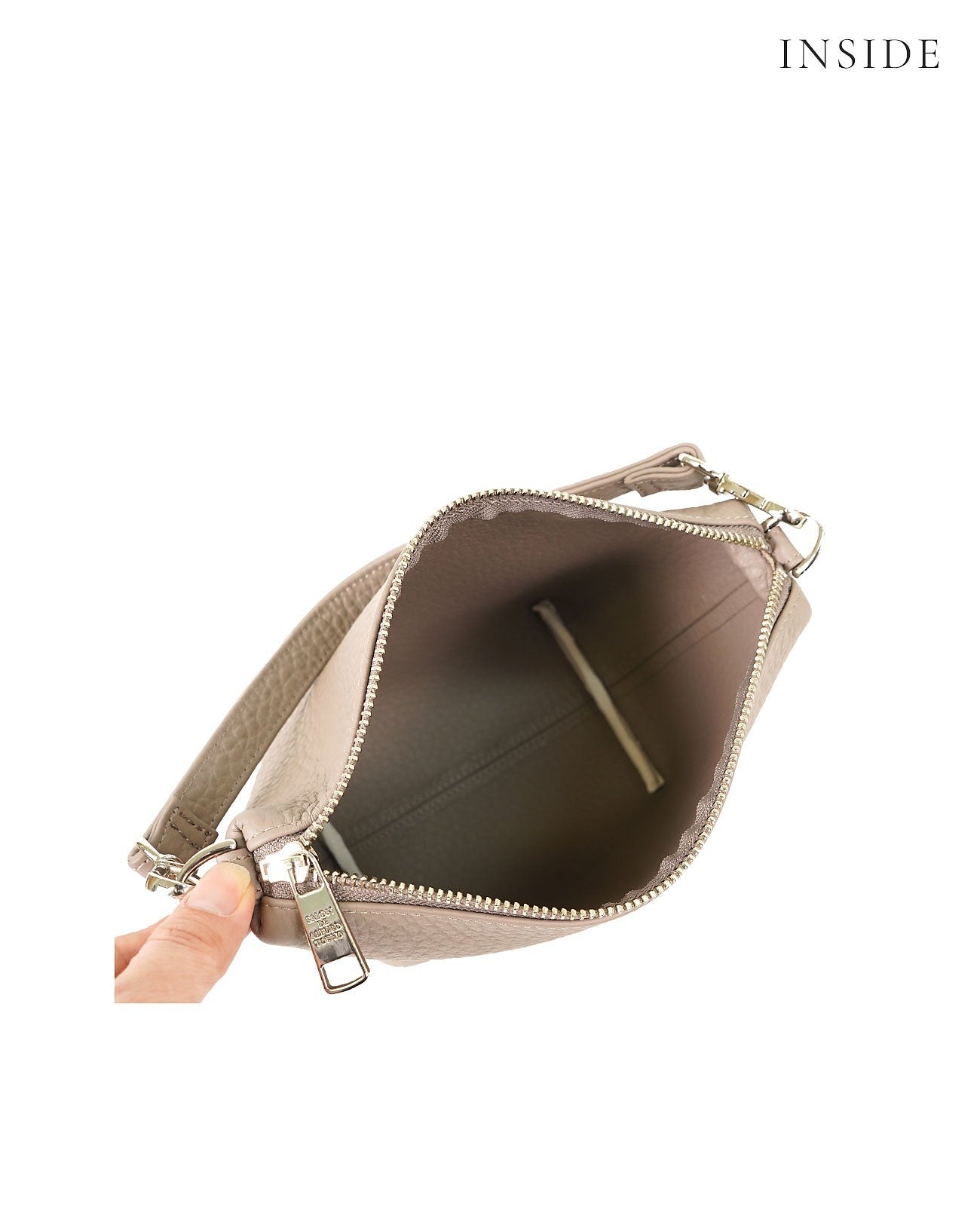 Barque 2-way Pochette, Shrink-type embossed double-faced leather Ver. 1723-wf