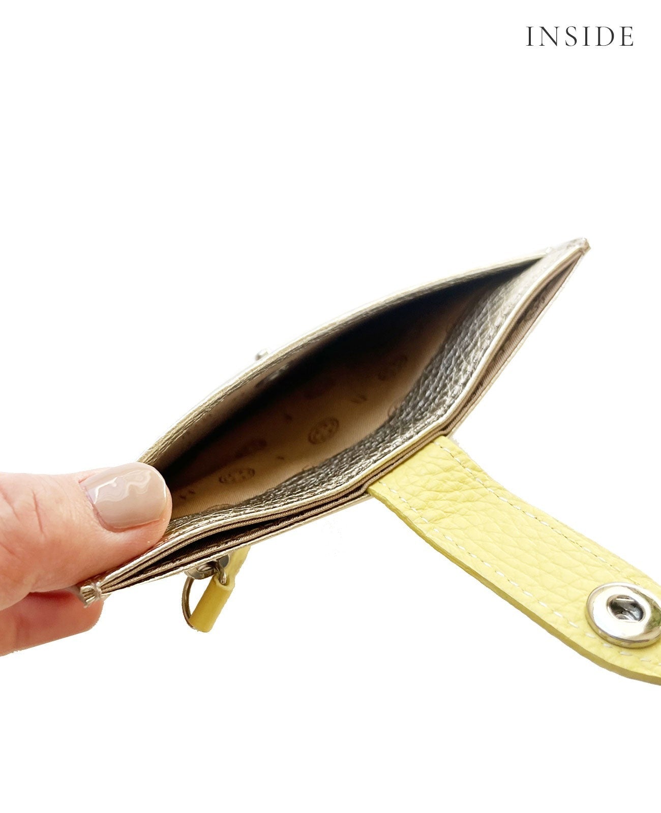 Mini Fragment Wallet With Flap, Italian Shrink Embossed Leather Edition 1772-it