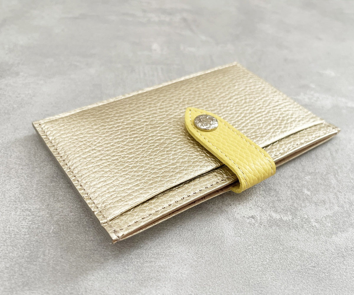 Mini Fragment Wallet With Flap, Italian Shrink Embossed Leather Edition 1772-it
