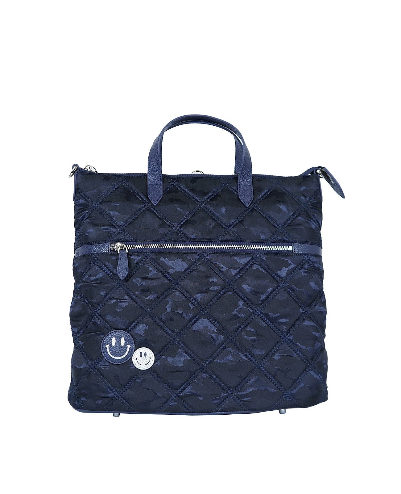 Smile Camouflage Pattern Quilted 4-Way Backpack 1789