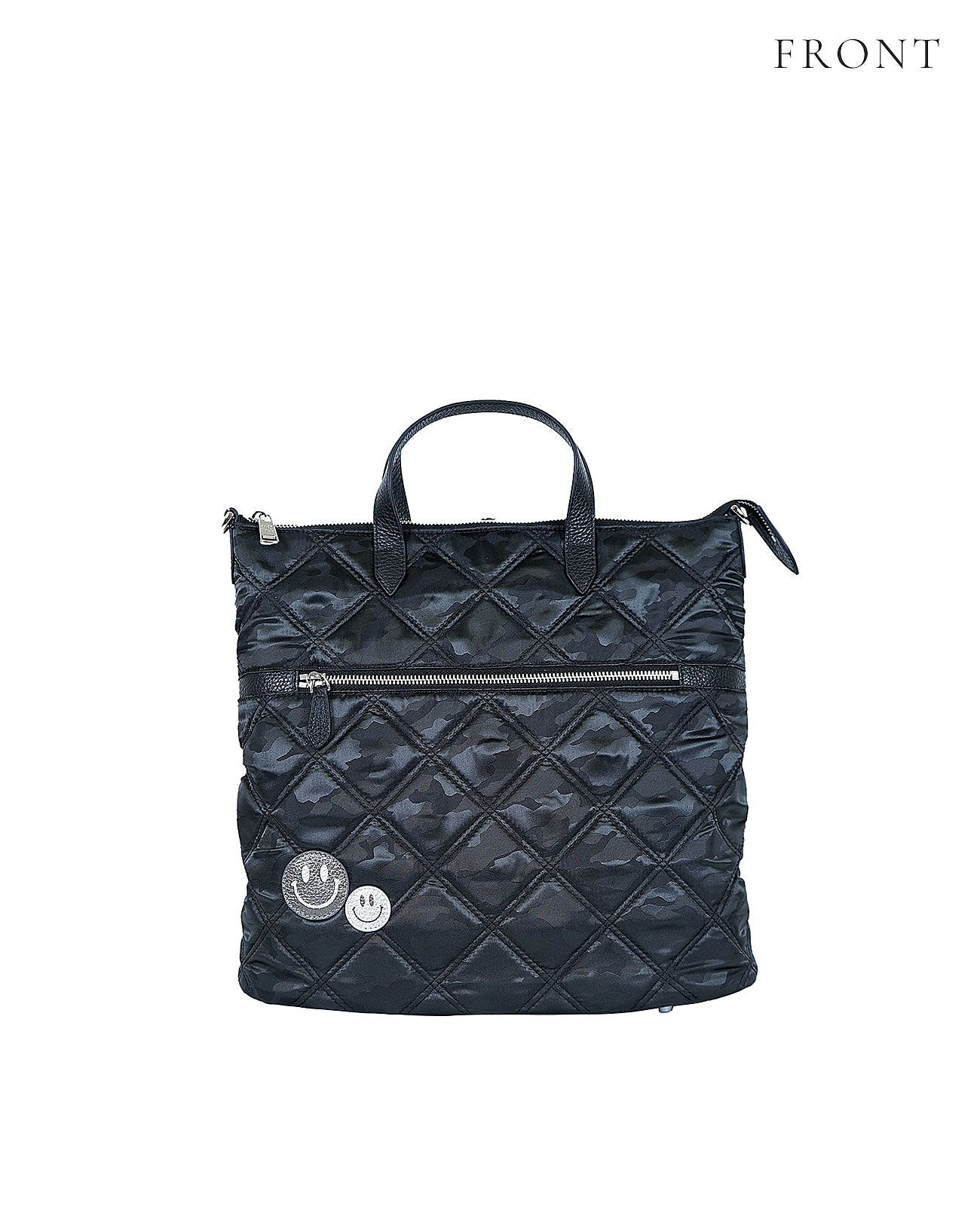 Smile Camouflage Pattern Quilted 4-Way Backpack 1789