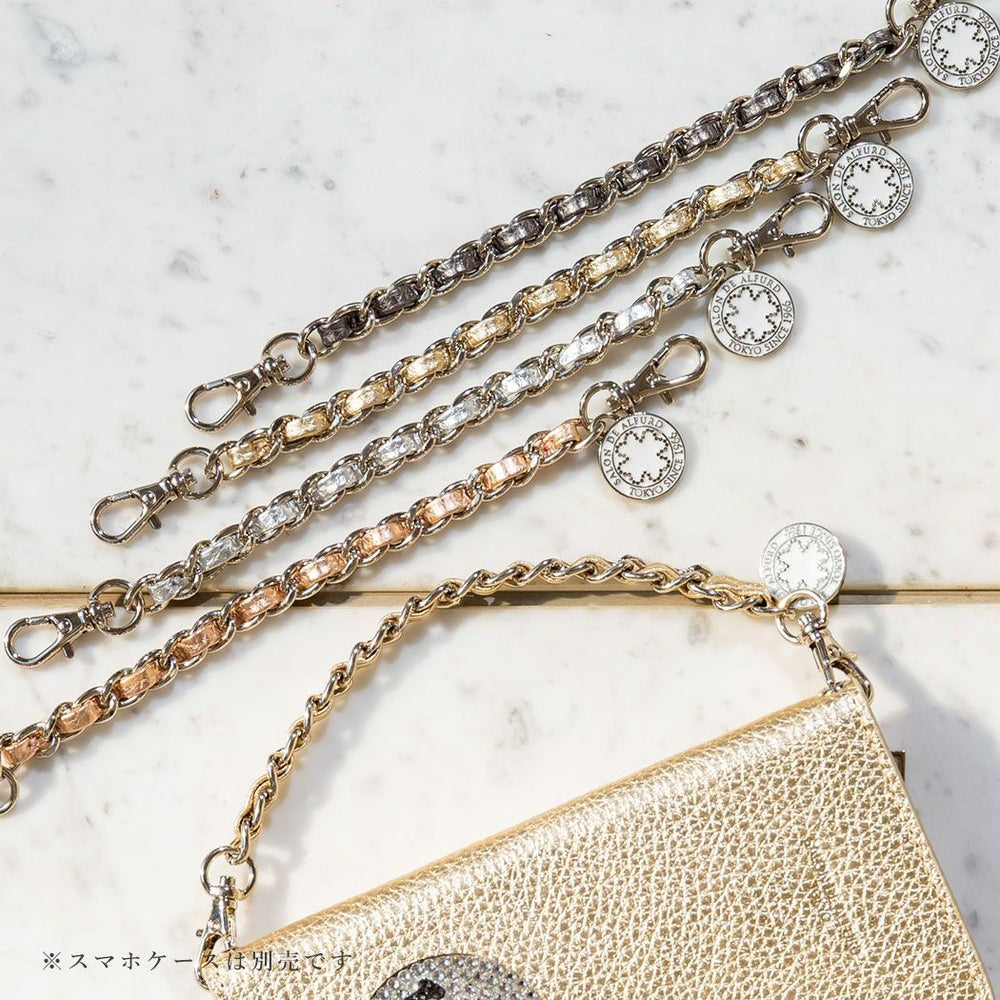 Leather Short Chain with Clover 1537