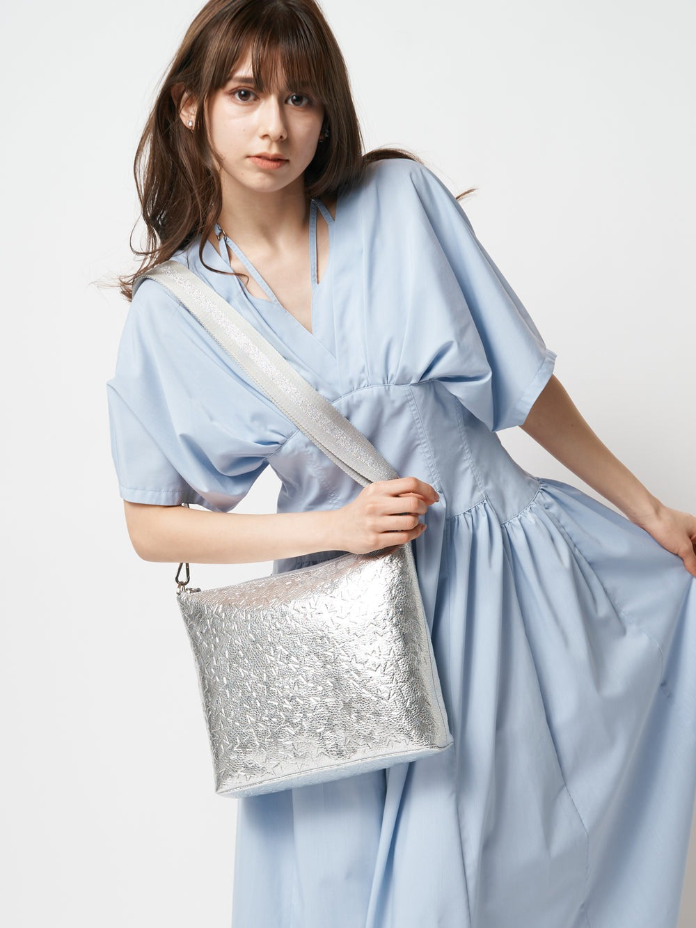 Horizontal Pochette (M) – Star-Embossed Leather 1331-st