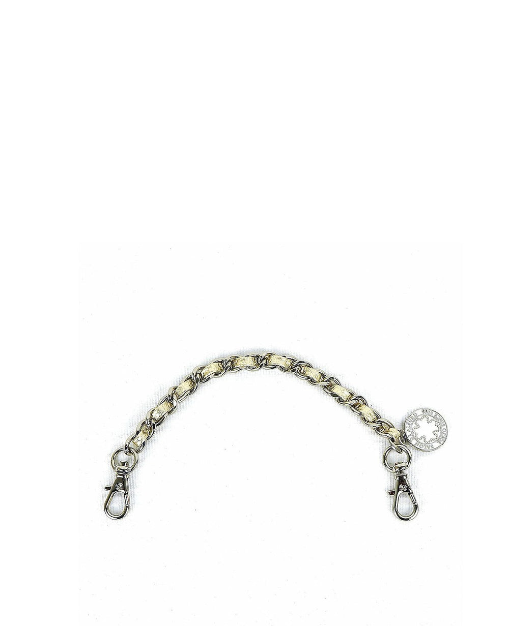 Leather Short Chain with Clover 1537