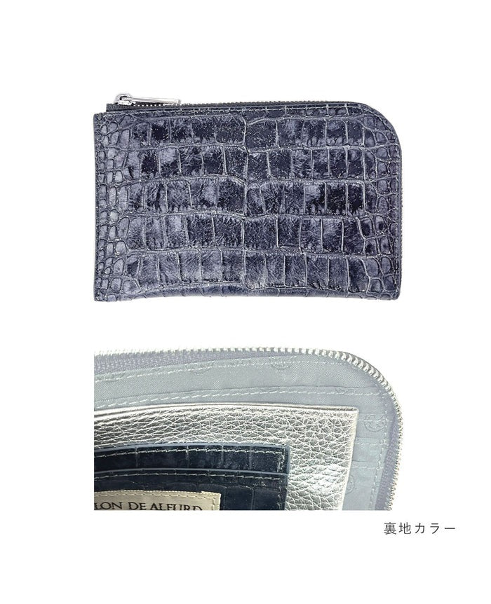 Carry L-Zip Mini Wallet – Glitter Croc-Embossed Leather 1977