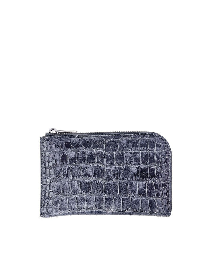 Carry L-Zip Mini Wallet – Glitter Croc-Embossed Leather 1977