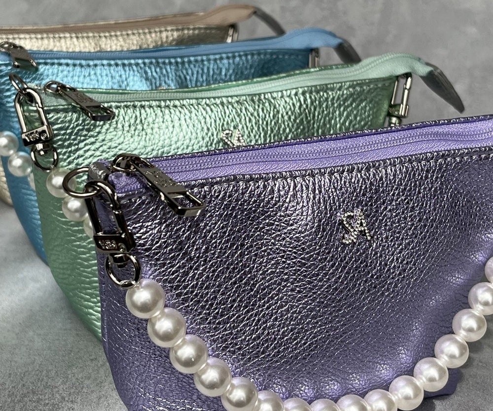 Pouch with Pearl Handle – SA Logo 1738-sa