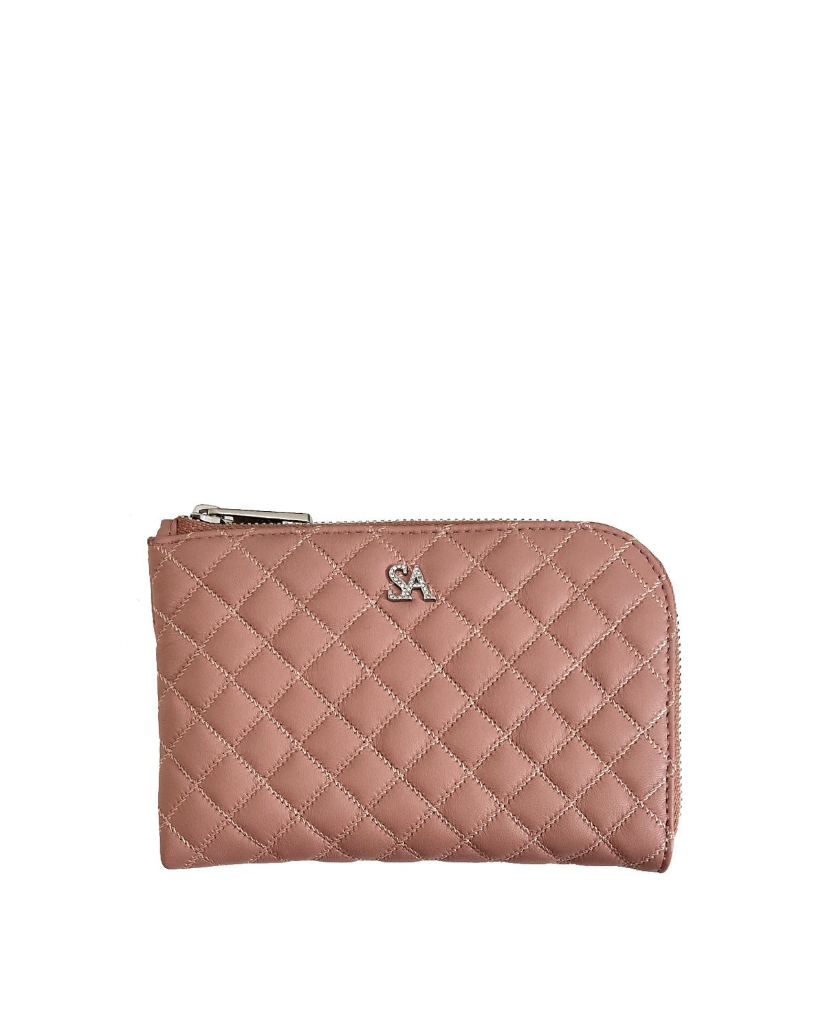 Tenera L-Shaped Zip Mini Wallet with SA Logo 1819stn-sa