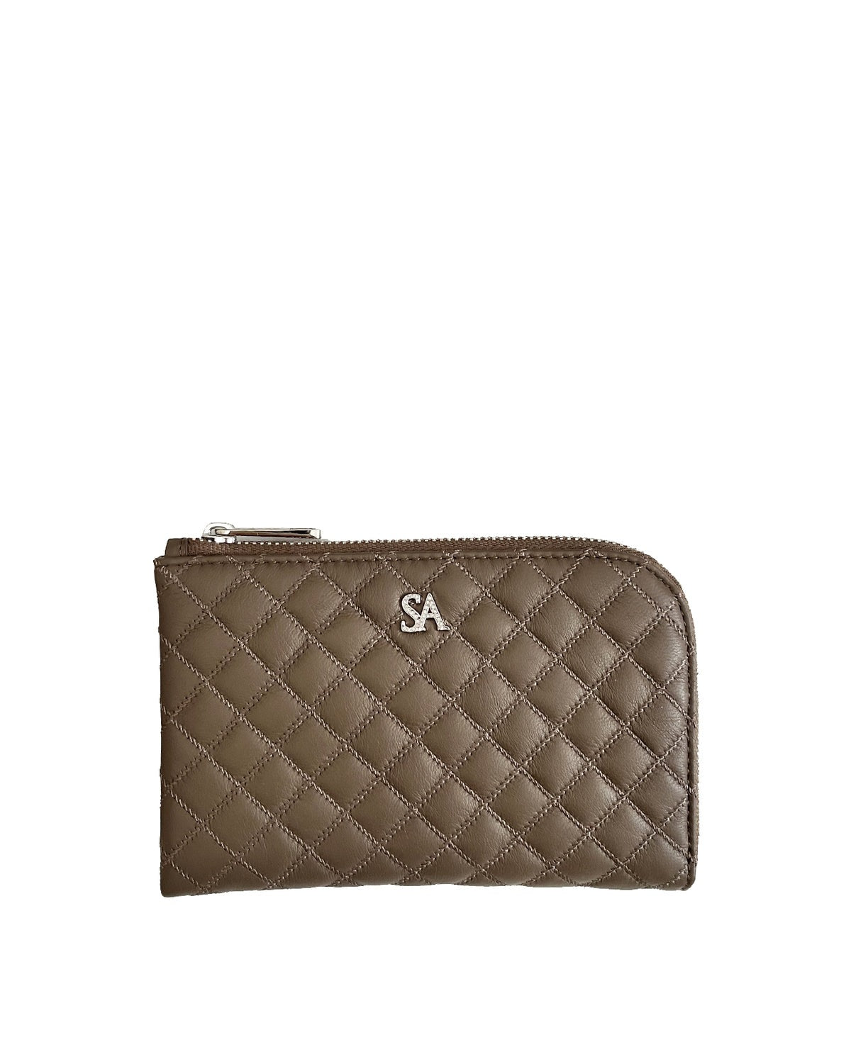 Tenera L-Shaped Zip Mini Wallet with SA Logo 1819stn-sa