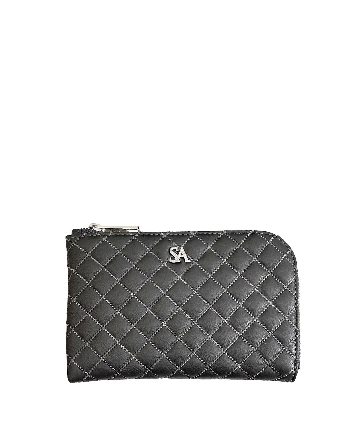 Tenera L-Shaped Zip Mini Wallet with SA Logo 1819stn-sa