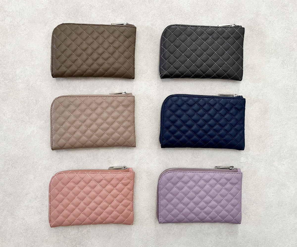 Tenera L-Shaped Zip Mini Wallet with SA Logo 1819stn-sa