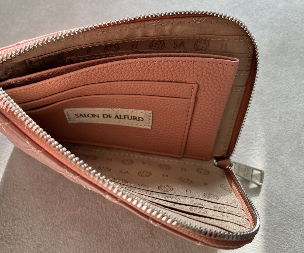 Tenera L-Shaped Zip Mini Wallet with SA Logo 1819stn-sa