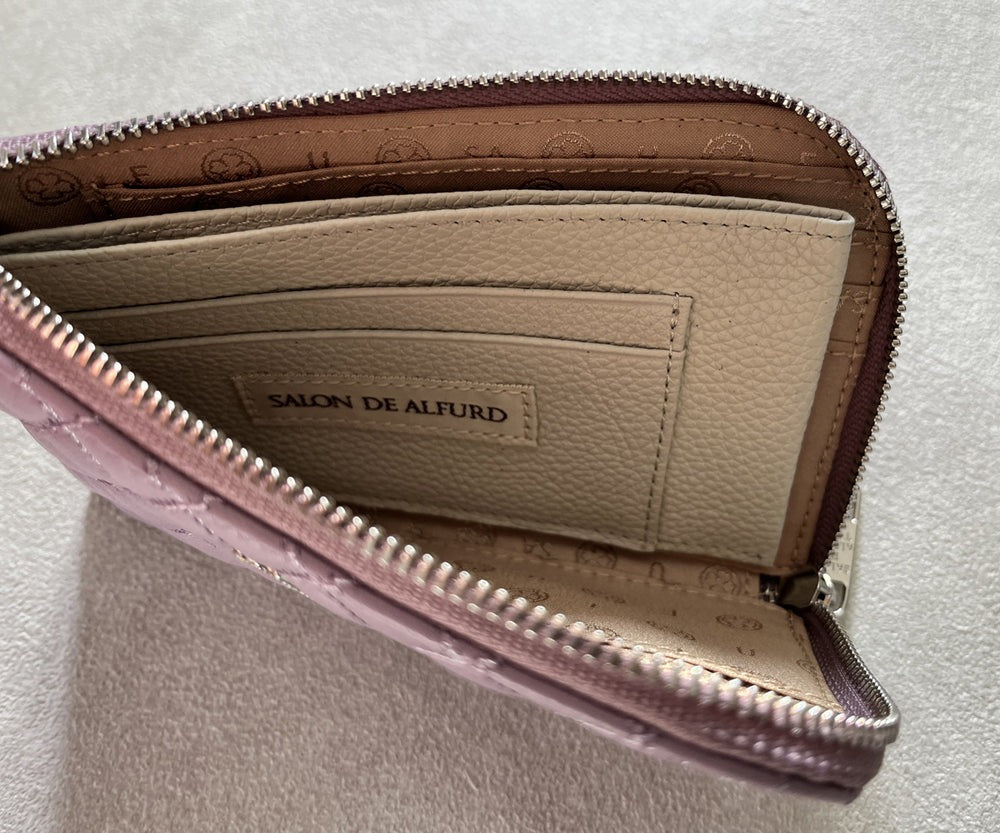 Tenera L-Shaped Zip Mini Wallet with SA Logo 1819stn-sa