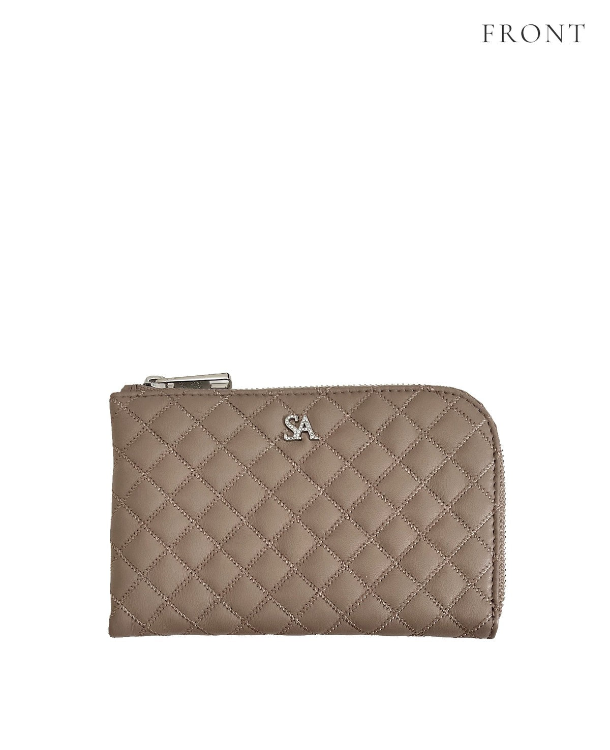 Tenera L-Shaped Zip Mini Wallet with SA Logo 1819stn-sa