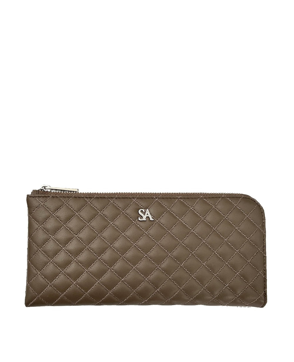 Tenera L-Shaped Zip Long Wallet with SA Logo 1820stn-sa