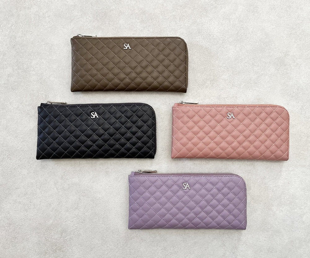 Tenera L-Shaped Zip Long Wallet with SA Logo 1820stn-sa