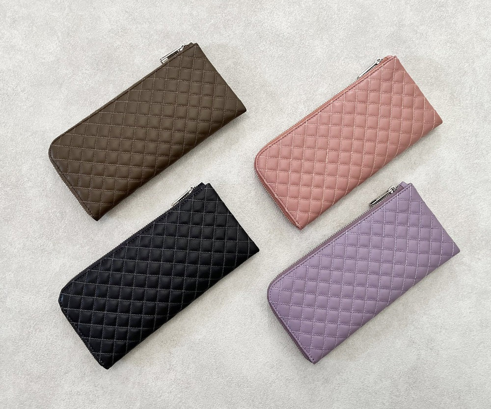 Tenera L-Shaped Zip Long Wallet with SA Logo 1820stn-sa