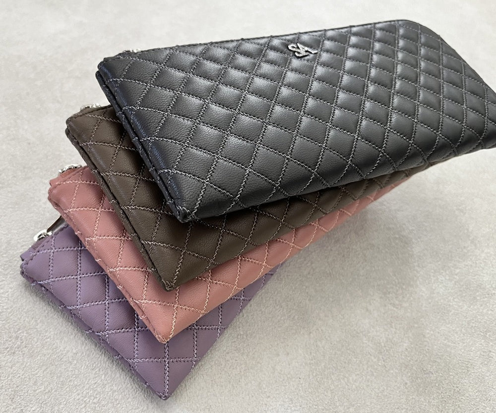 Tenera L-Shaped Zip Long Wallet with SA Logo 1820stn-sa