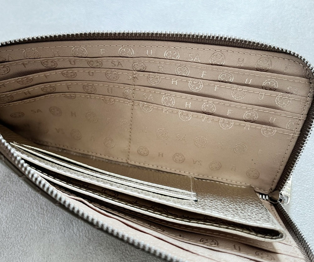 Tenera L-Shaped Zip Long Wallet with SA Logo 1820stn-sa