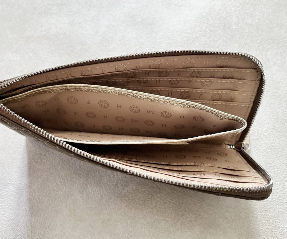 Tenera L-Shaped Zip Long Wallet with SA Logo 1820stn-sa