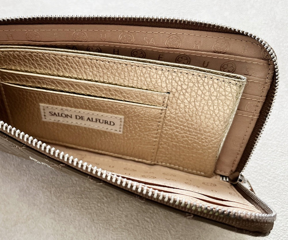 Tenera L-Shaped Zip Long Wallet with SA Logo 1820stn-sa