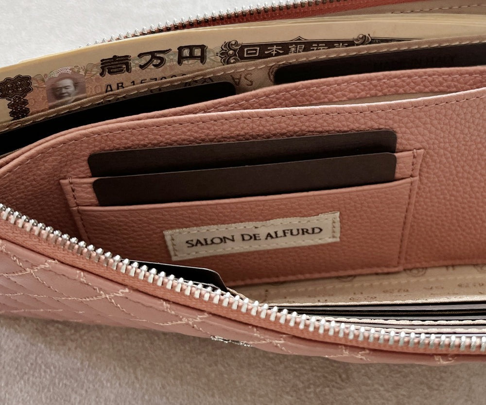 Tenera L-Shaped Zip Long Wallet with SA Logo 1820stn-sa