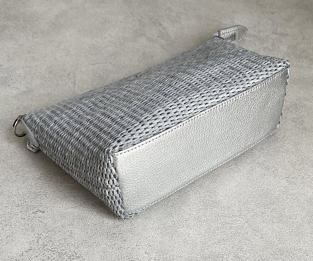 Carry Raffia-Style 2-Way Basket Pochette 1866-ra