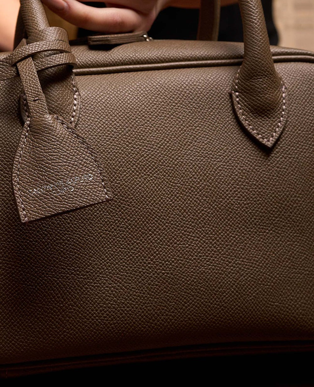 GAIEN East-West 2-Way Boston Bag in Grained Calfskin 1828-bx