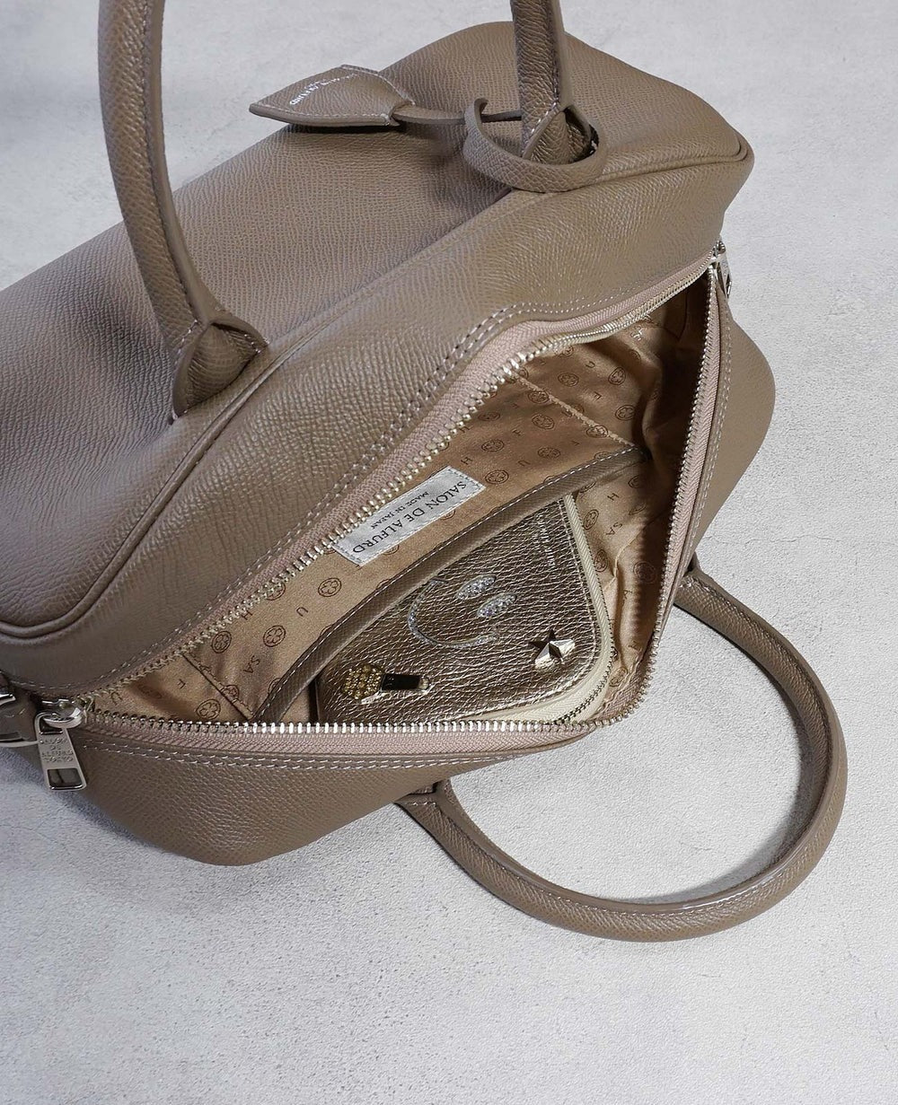 GAIEN East-West 2-Way Boston Bag in Grained Calfskin 1828-bx
