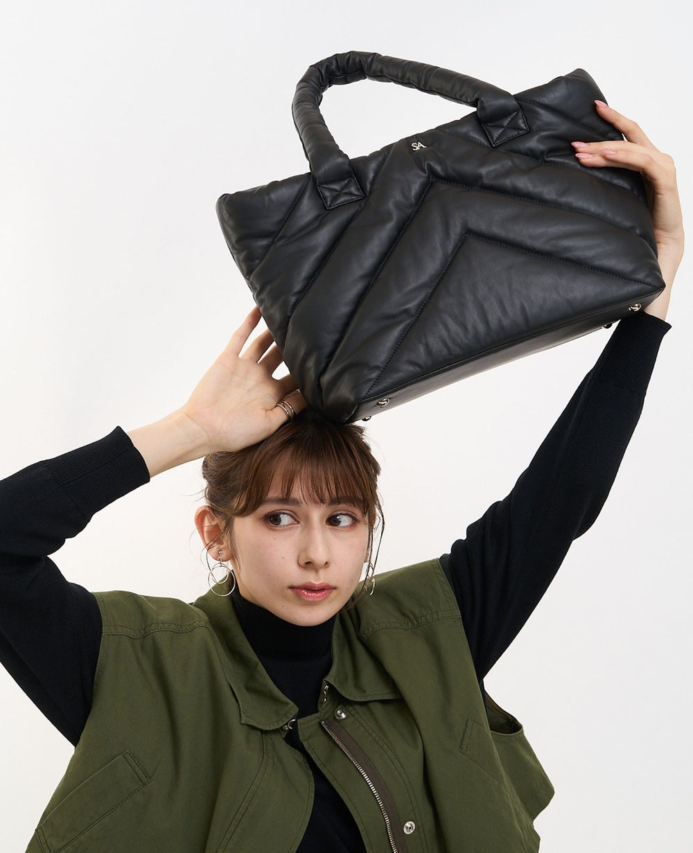 SA Logo Quilted Tote Sheepskin 1952