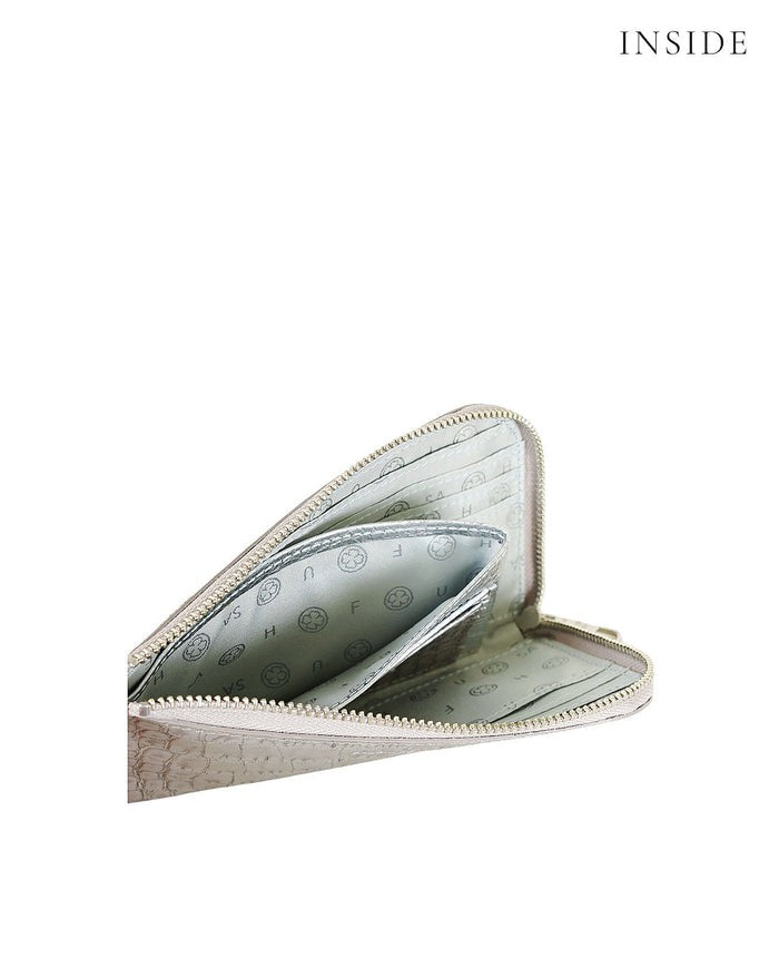 Carry L-Zip Mini Wallet – Glitter Croc-Embossed Leather 1977