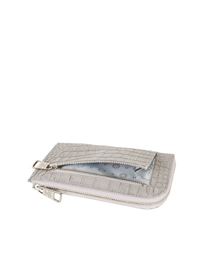 Carry L-Zip Mini Wallet – Glitter Croc-Embossed Leather 1977