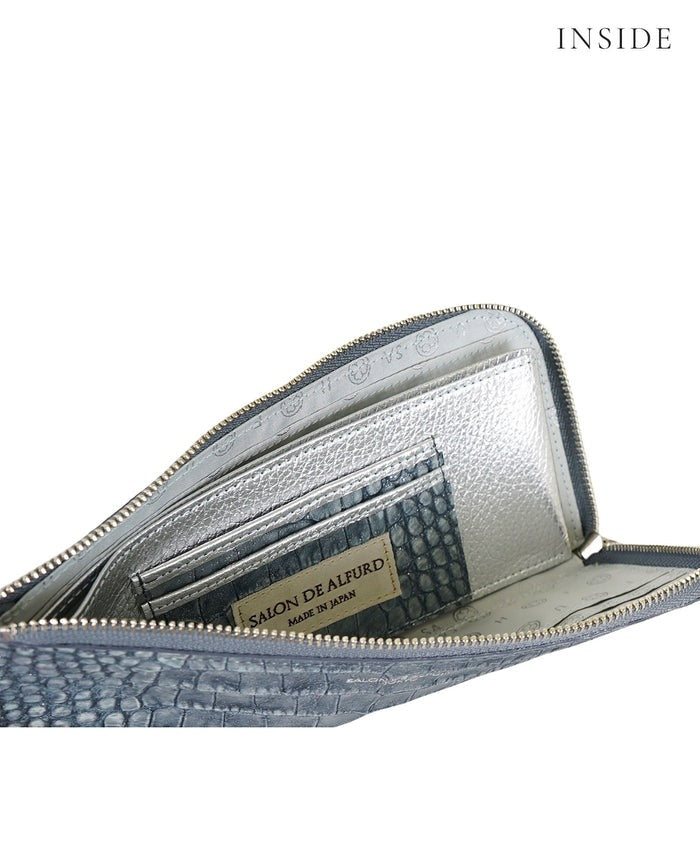 Carry L-Zip Long Wallet – Glitter Croc-Embossed Leather 1978